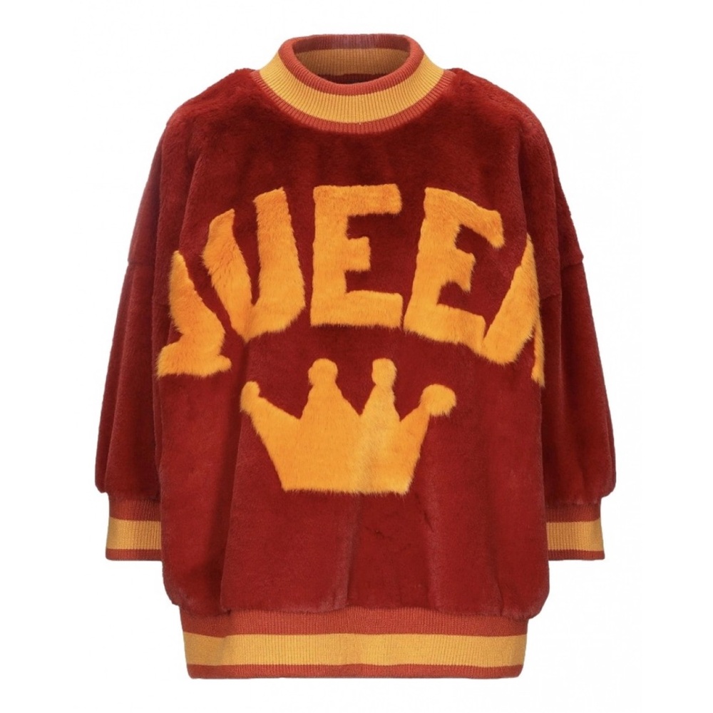 Dolce & Gabbana Red Queen Crown Pullover Women Sweater Sweaters